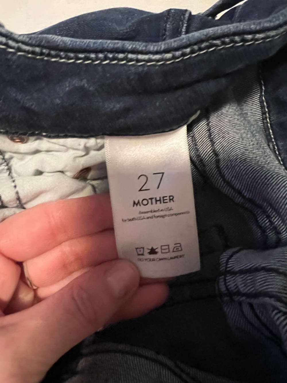 MOTHER The Looker Dark Blue Skinny Jeans, Size 27 - Picture 4 of 6